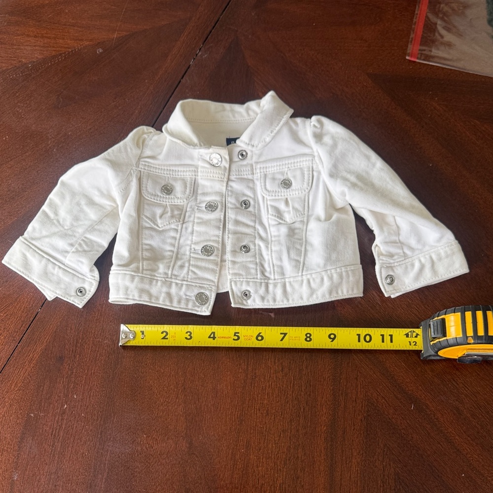 GAP White Kids' Denim-Style Jacket